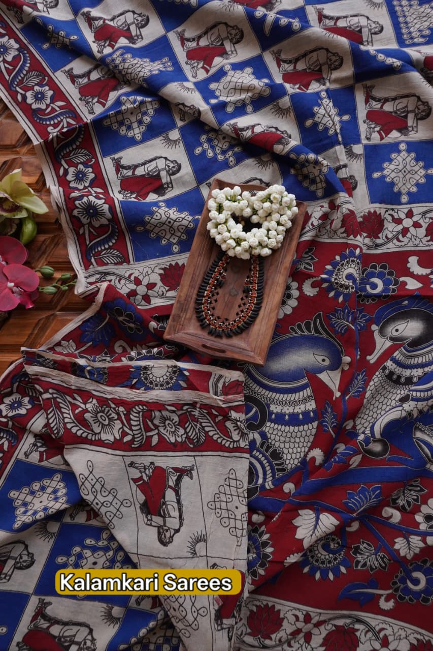 Kalamkari Cotton  Sarees