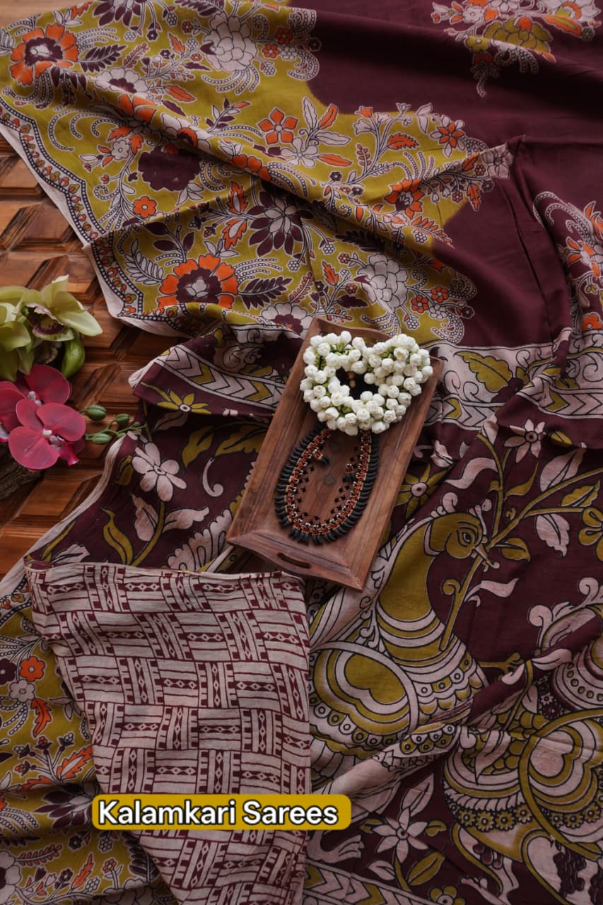 Kalamkari Cotton  Sarees