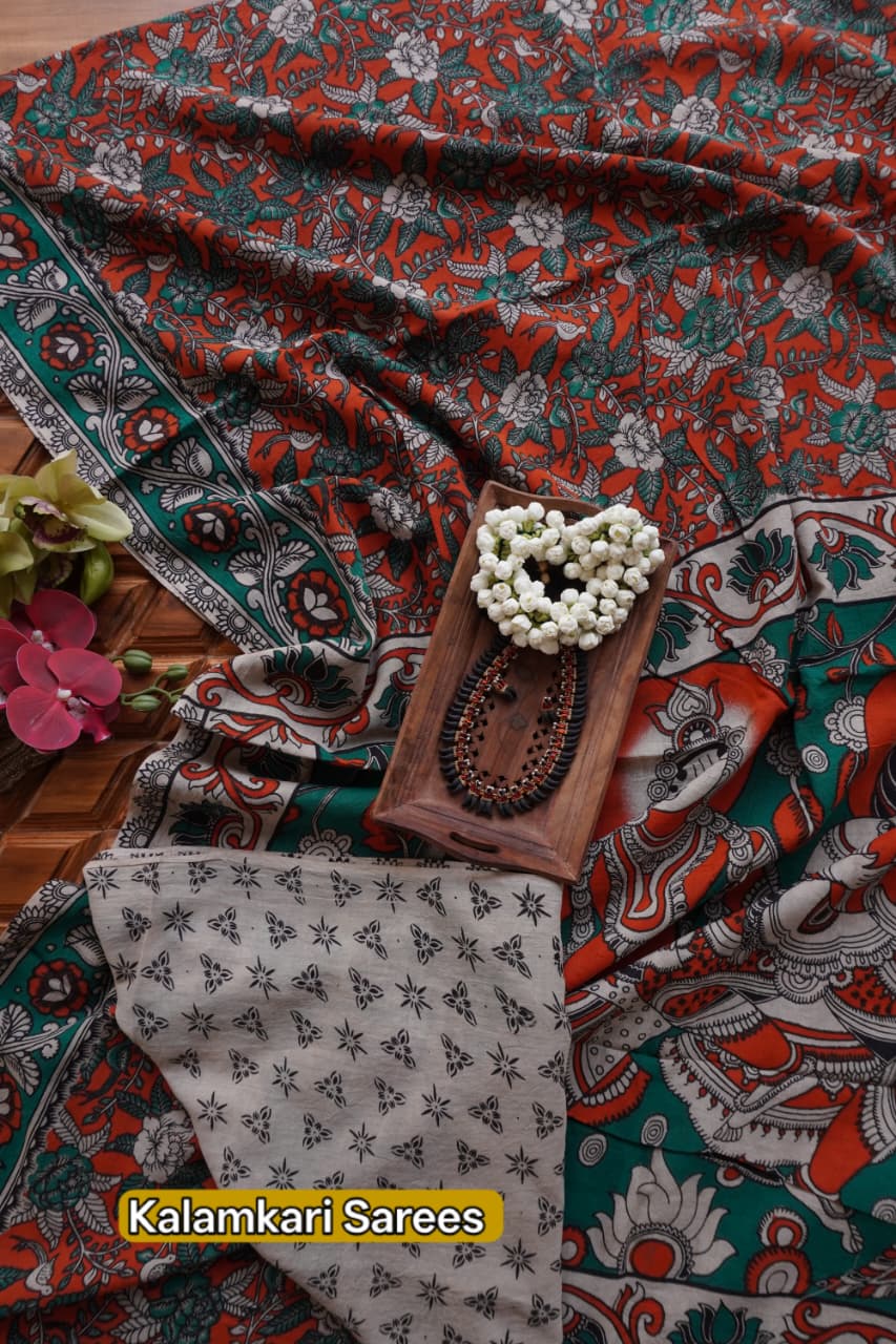 Kalamkari Cotton  Sarees