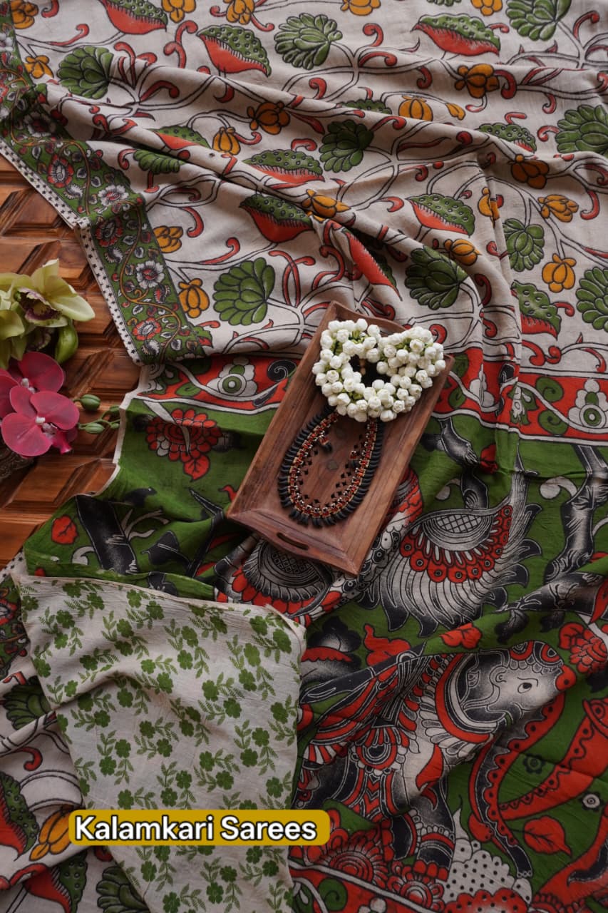 Kalamkari Cotton  Sarees