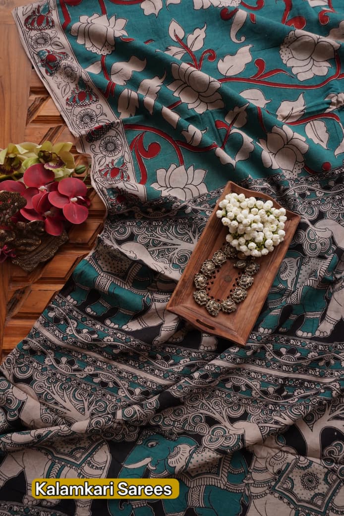 Kalamkari Cotton  Sarees